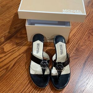 Michael Kors black wedge sandal, woman’s size 5.5